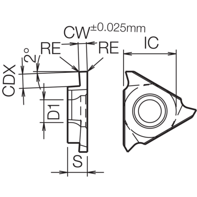 Cermet Grooving Insert TJB17137