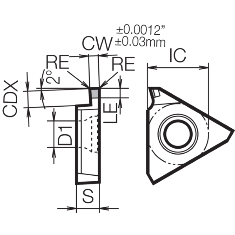 PCD Grooving Insert TBE01311