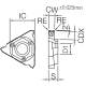 Твердосплавна пластина для канавок TLY00140
