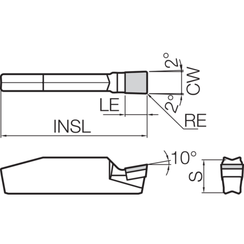 PCD Grooving Insert TBR10741