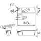 PCD Grooving Insert TBE06976
