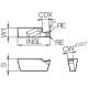 PCD Grooving Insert TBE06589