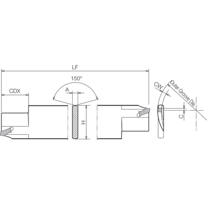 Turning Toolholder THF05125