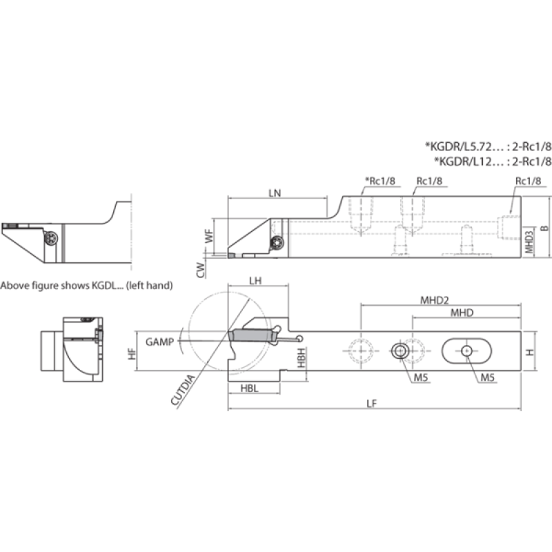Токарная державкa THT05508