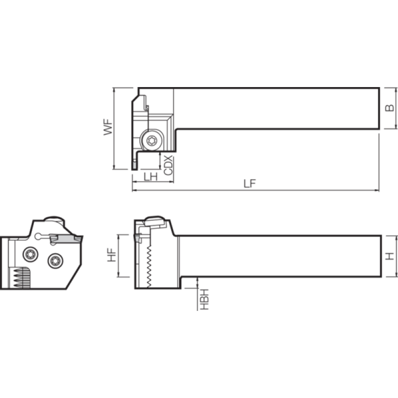 Токарная державкa THT03712