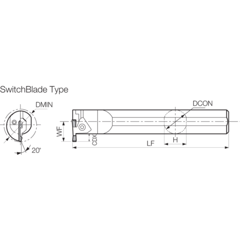 Oprawka narzędzia tokarskiego THC07265