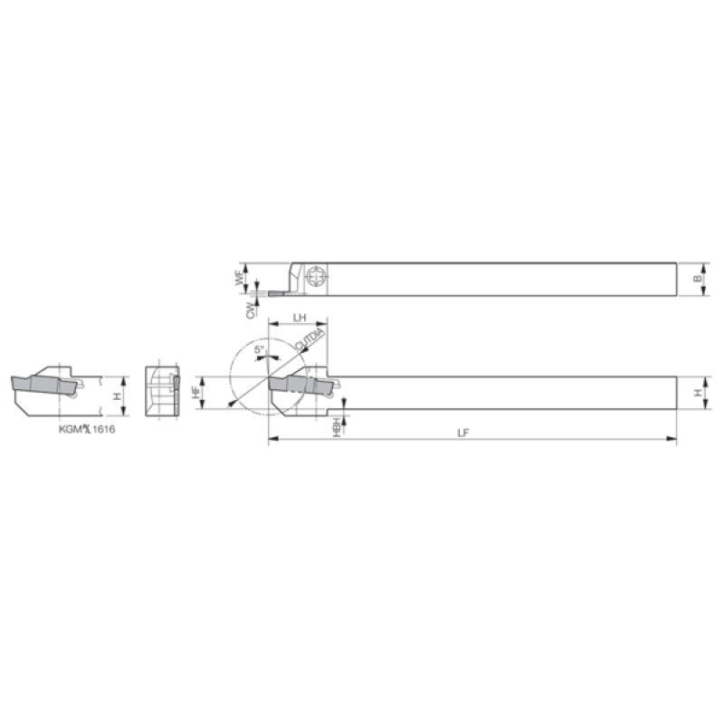 Oprawka narzędzia tokarskiego THT00375