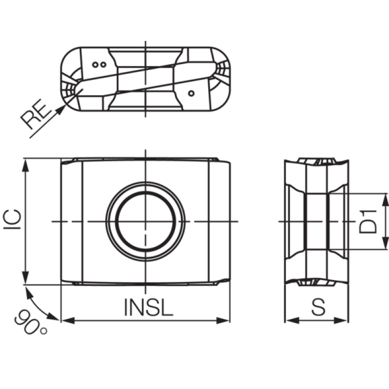Твердосплавная фрезерная пластина TLB40132