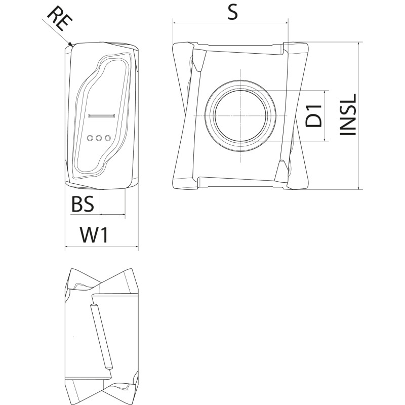 Płytka frezerska z węglika spiekanego TLT00022