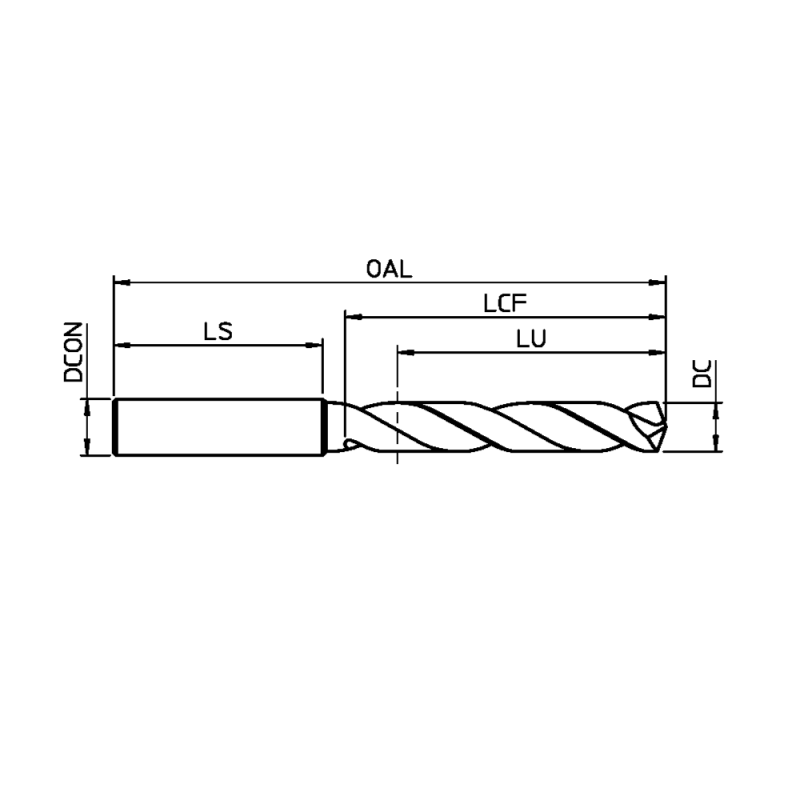 Свердло SC 3.80 5xD HA