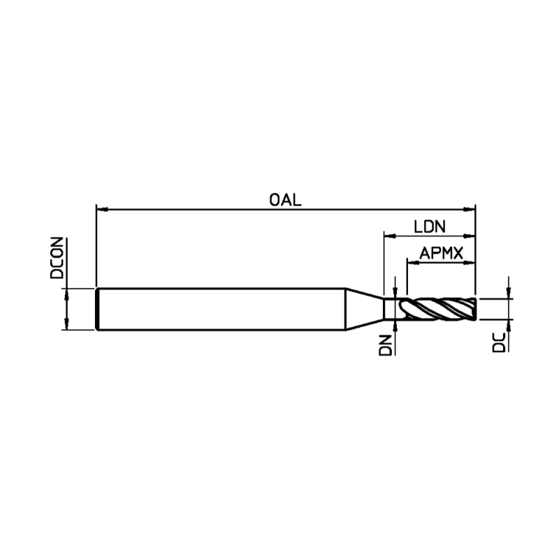 SC end mill TQB00101