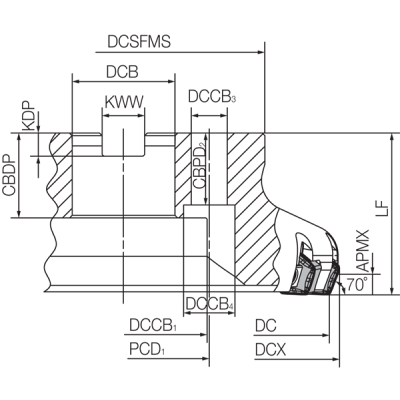 Milling Toolholder THN08070