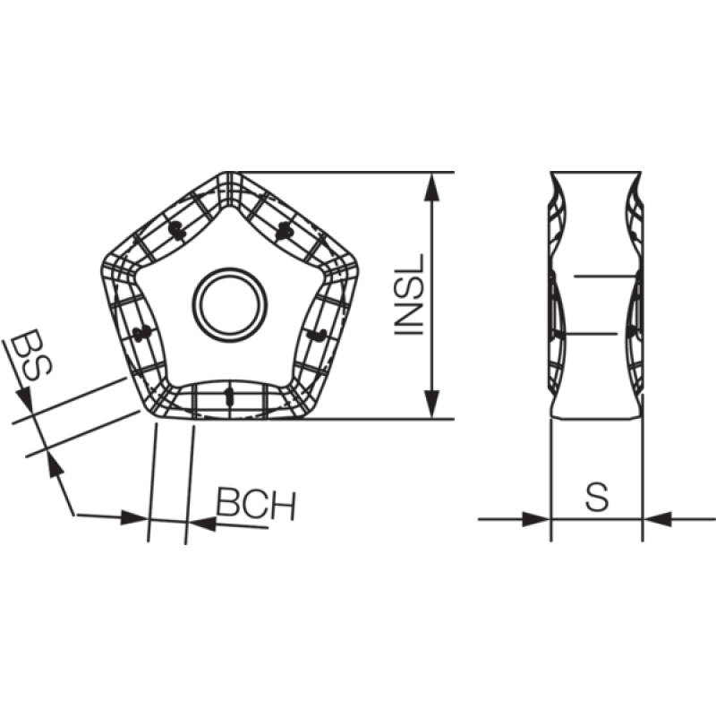 Пластина фрезерна твердосплавна TLT00111