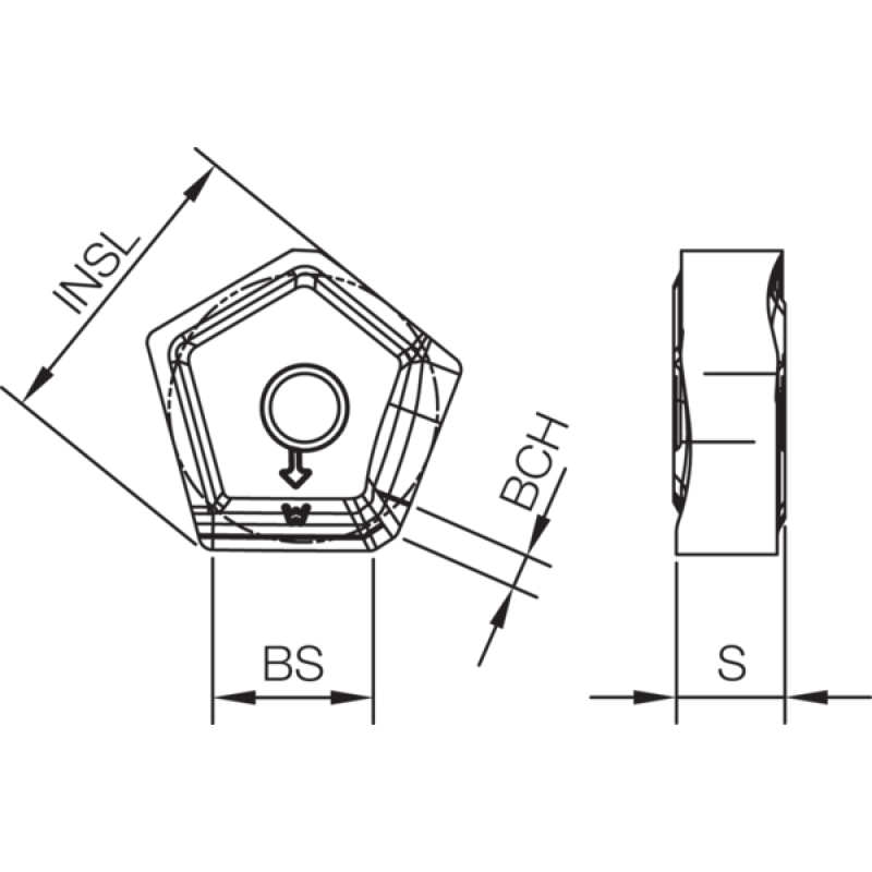 Пластина фрезерна твердосплавна TLT00112