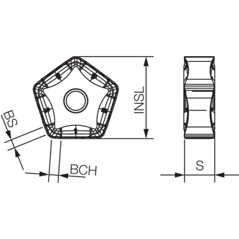 Пластина фрезерна твердосплавна TLT00113