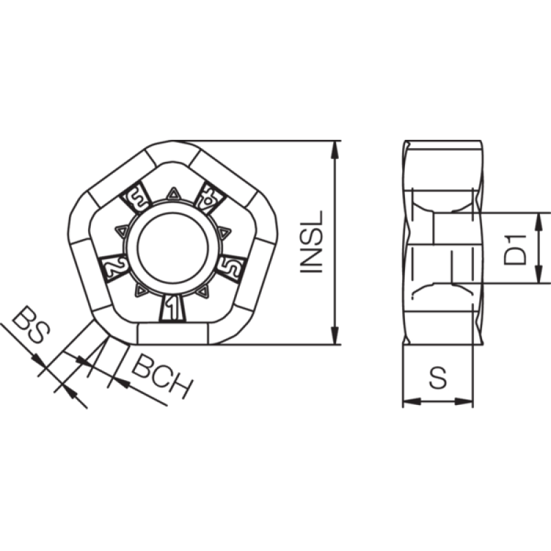 Пластина фрезерна твердосплавна TLU00104