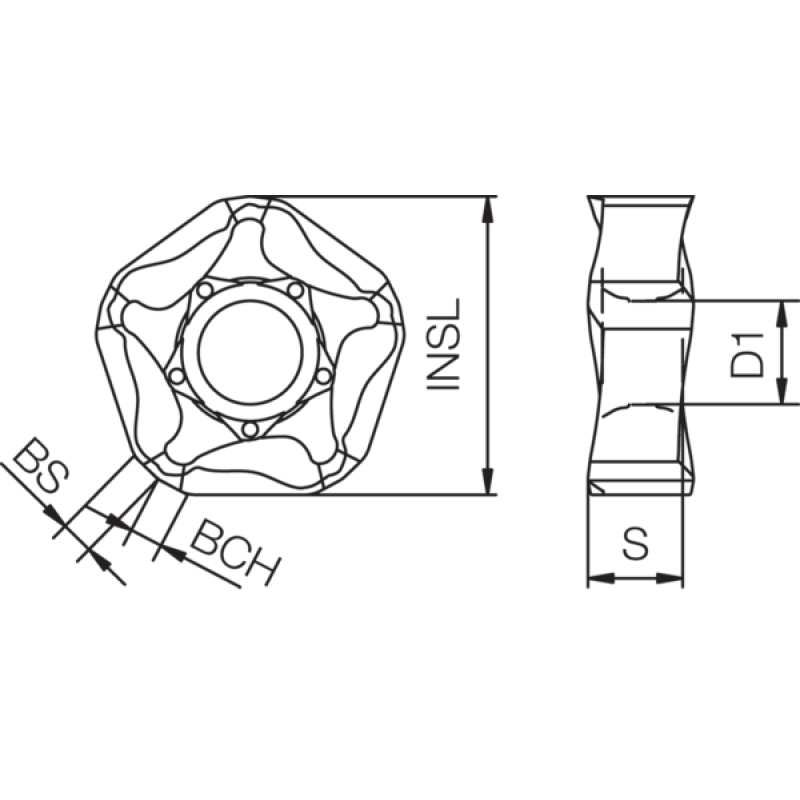 Пластина фрезерна твердосплавна TLU00106