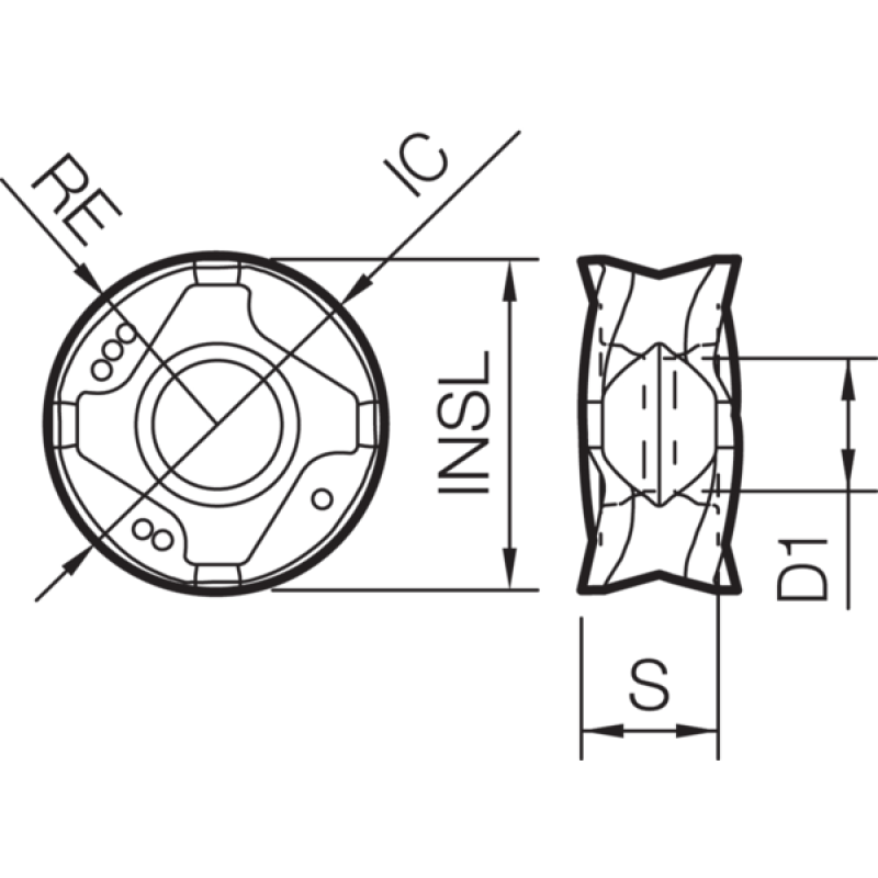 Пластина фрезерна твердосплавна TLT00145