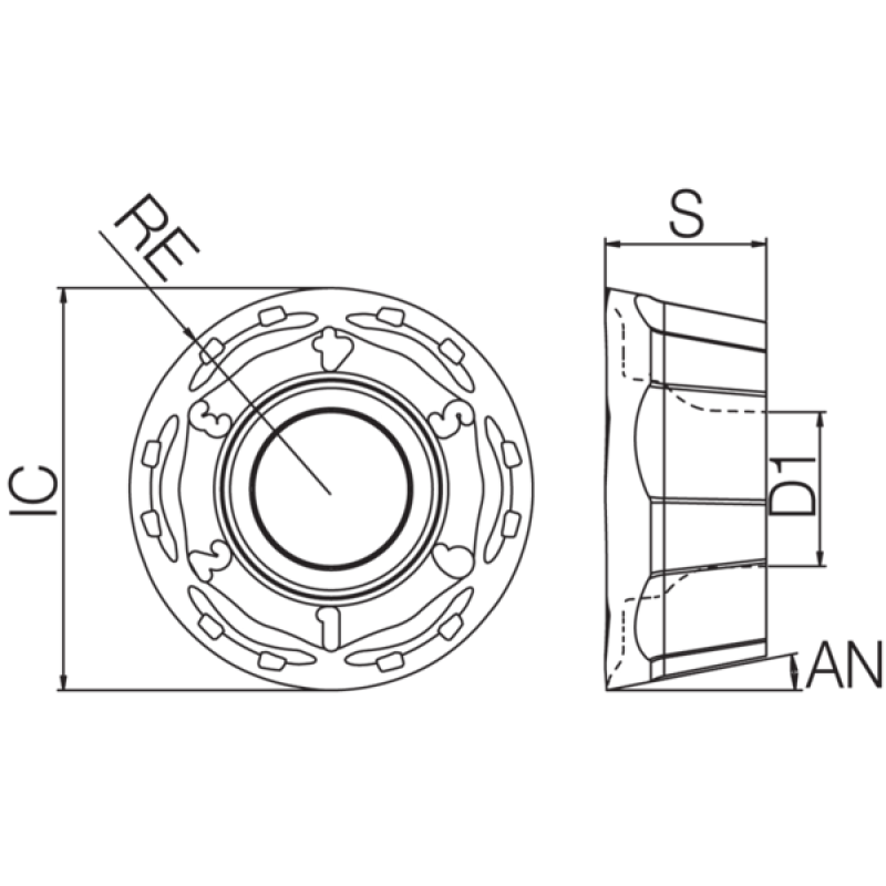 Пластина фрезерна твердосплавна TMA01650