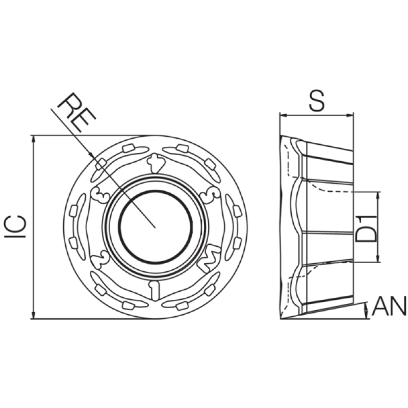 Пластина фрезерна твердосплавна TLS00128