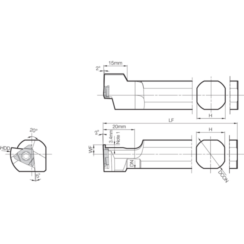Turning Toolholder THC14634