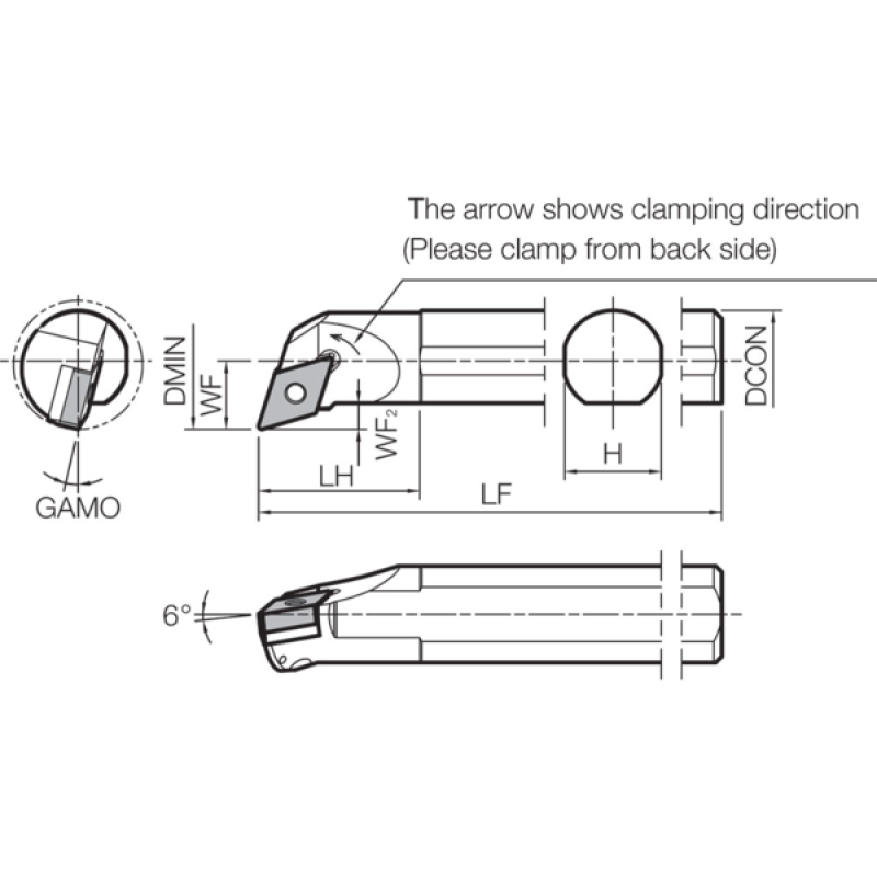 Turning Toolholder THC08084