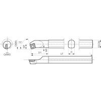 Токарная державкa THC03599
