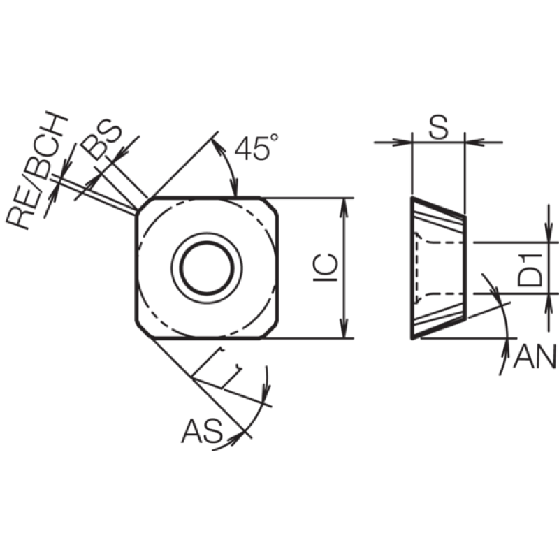 Пластина фрезерна твердосплавна TKB05210