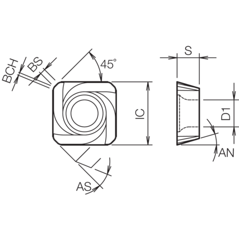 Пластина фрезерна твердосплавна TLT00193