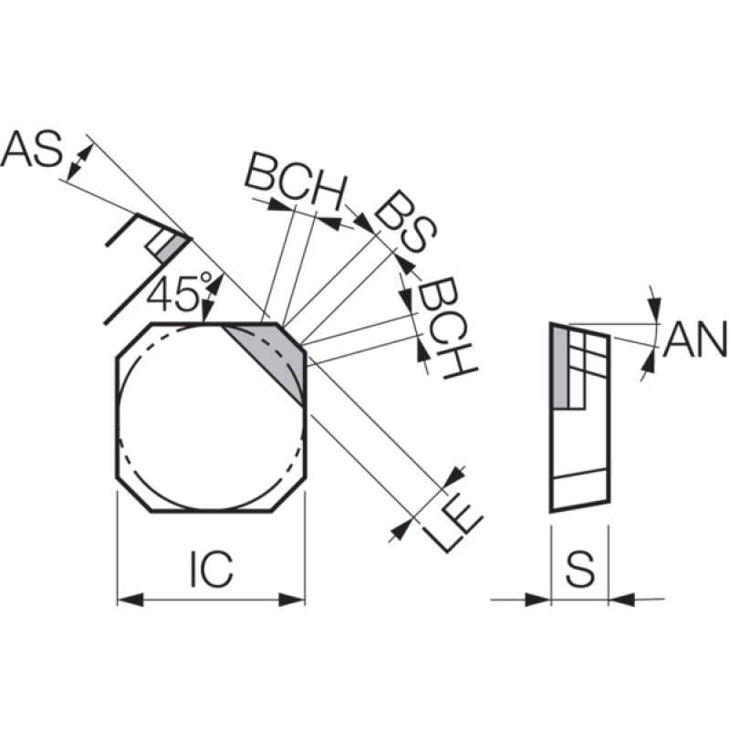 Пластина фрезерна PCD TBE00255
