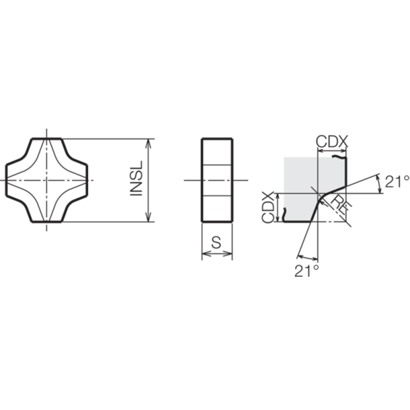 Пластина змінна керметна токарна TSO01989