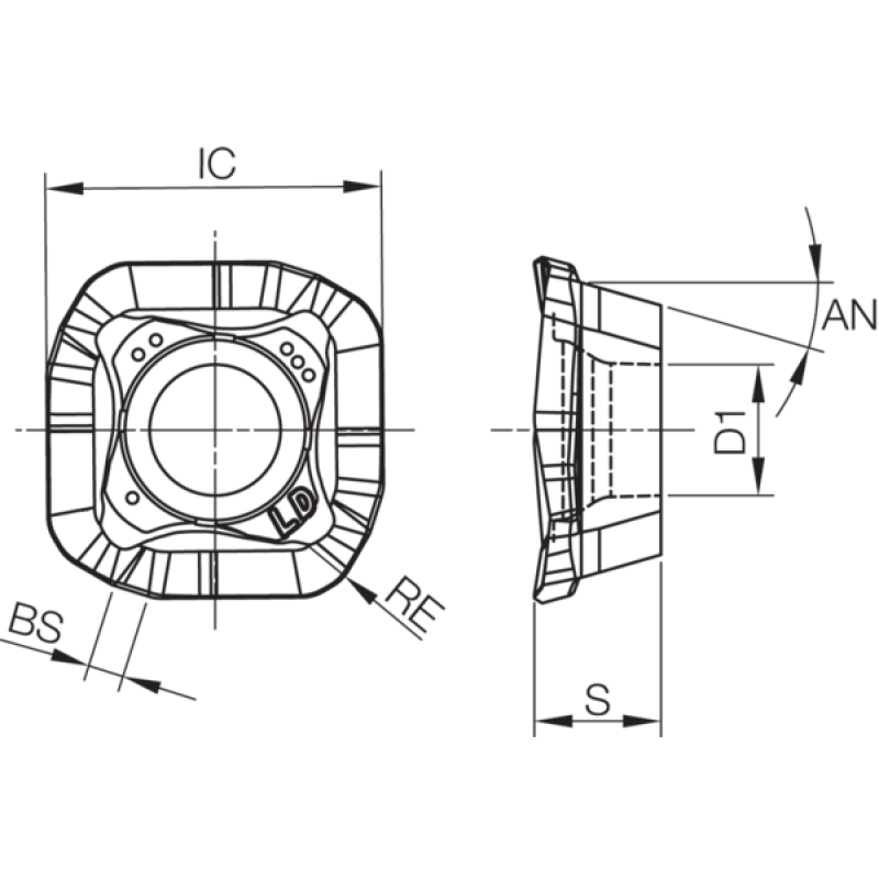 Твердосплавная фрезерная пластина TLC05628