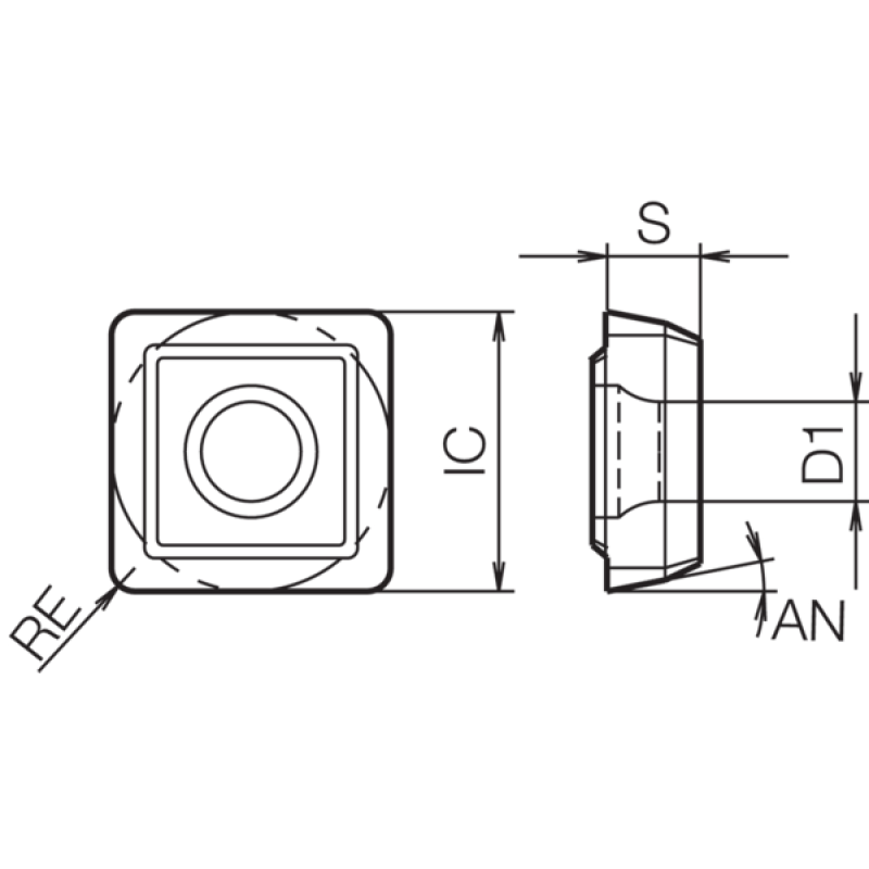 Твердосплавная фрезерная пластина TLS00043