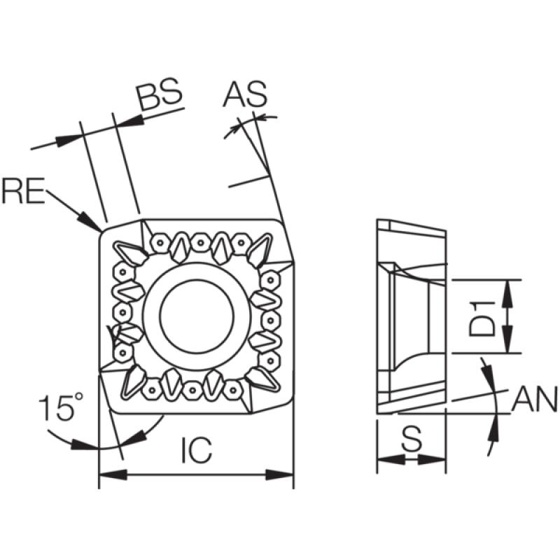 Пластина фрезерна твердосплавна TLT00179