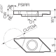 Твердосплавна пластина для канавок TWE16104