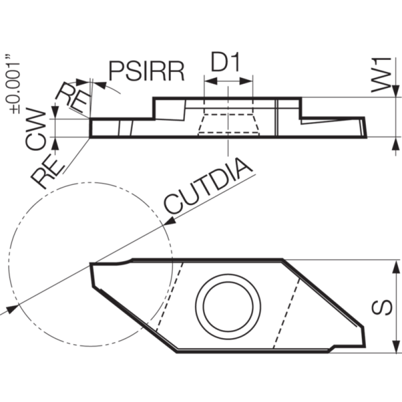 Płytka rowkująca z węglika TLM40145