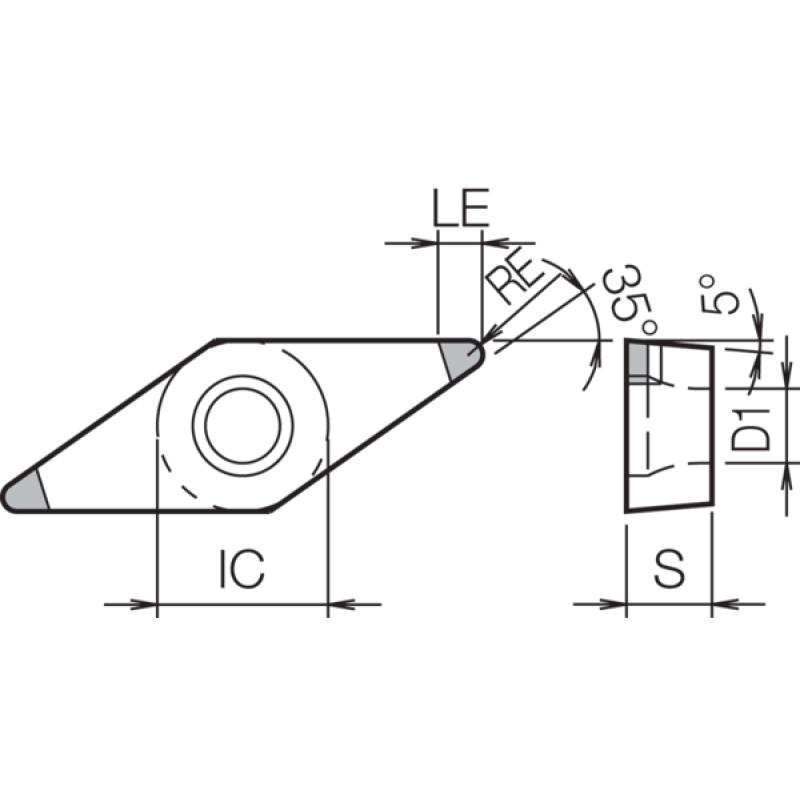 Płytka skrawająca tokarska CBN TFC00114