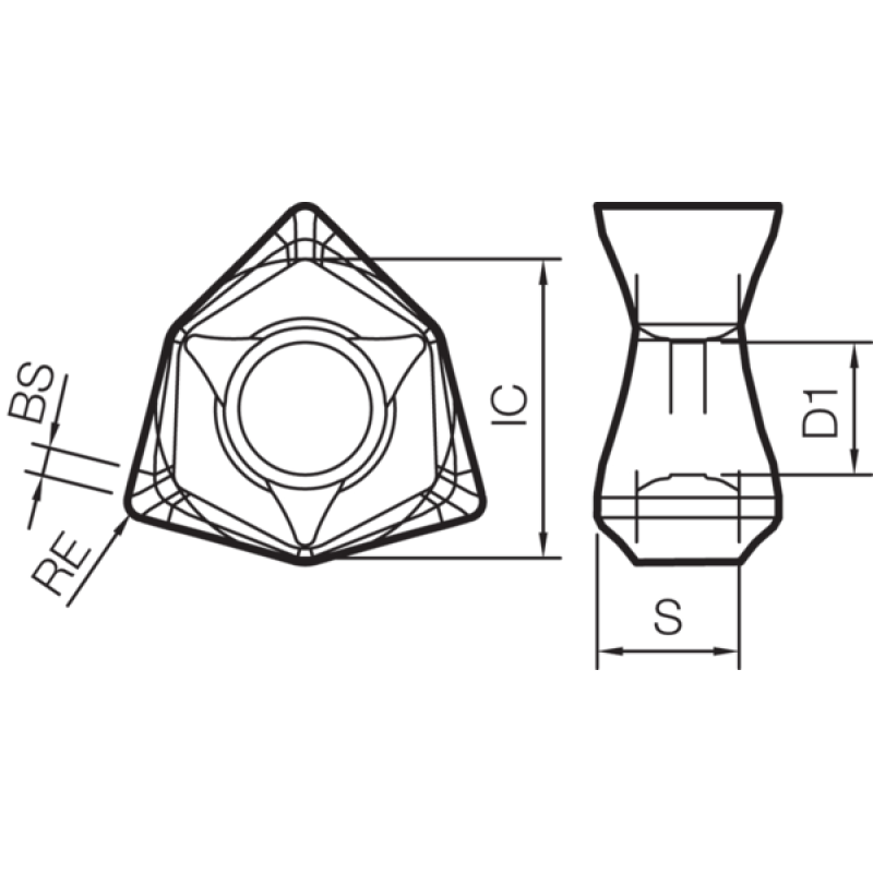 Пластина фрезерна твердосплавна TLC09311