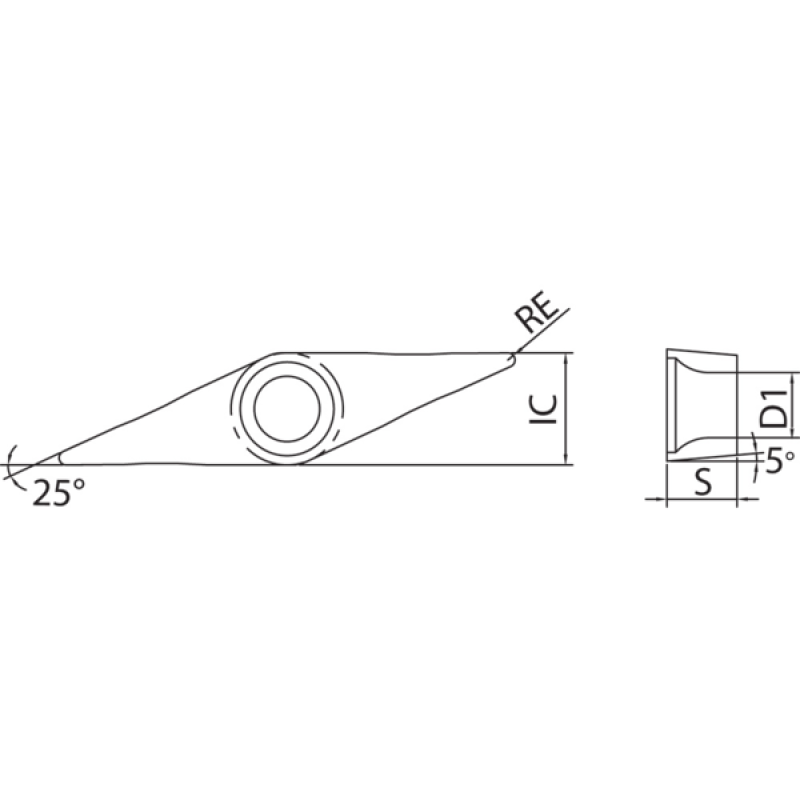 Твердосплавна токарна пластина TLC40140