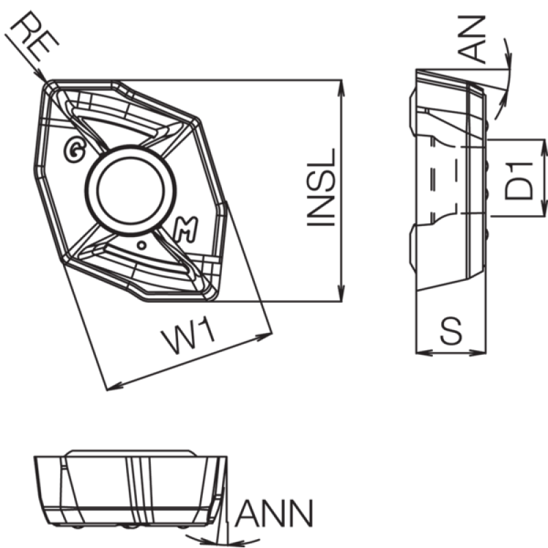 Carbide Drilling Insert TKC09516