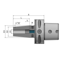 Shrink Fit Chuck 4.5° "Corum" C6 - 25 - 160 G2.5 25,000/min.