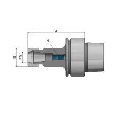 ER-цанговий патрон HSK-E 32 - ER16 - 80 G2,5 25 000/хв.