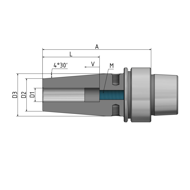 Shrink Fit Chuck 4.5° HSK-E 32 - 10 - 80 G2.5 25,000/min.