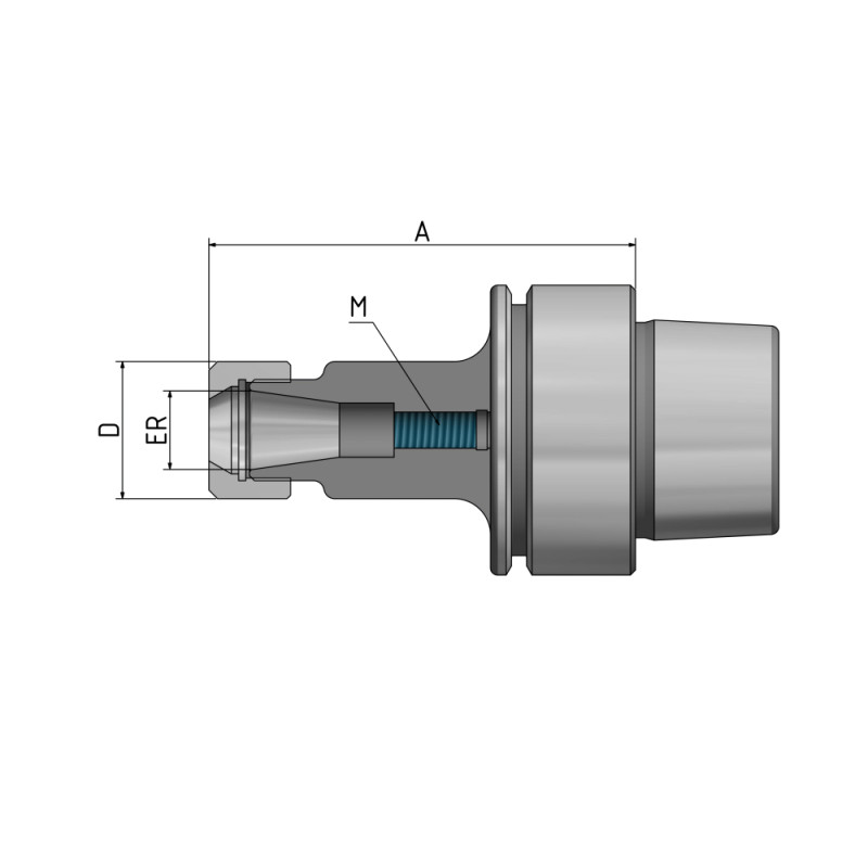 Цанговий патрон "Hawk Eye"® Precision-ER "Mini" HSK-E 40 - ER11 - 70 G2.5 25 000/хв.