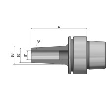 Shrink Fit Chuck 3° HSK-E 40 - 10 - 70 G2.5 40,000/min.