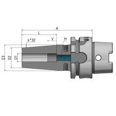 Shrink Fit Chuck 4.5° HSK-A 40 - 14 - 90 G2.5 25,000/min.