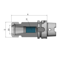 ER-цанговий патрон HSK-A 50 - ER16 - 100 G2,5 25 000/хв.