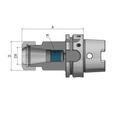 ER-цанговий патрон HSK-A 63 - ER25 - 200 G2,5 25 000/хв.