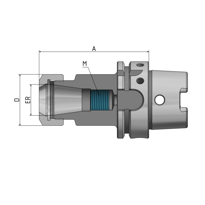 ER-Collet Chuck HSK-A 63 - ER16 - 130 G2.5 25,000/min.