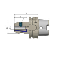Тримач для кінцевої фрези Weldon "4 x Cool Tool" HSK-A 63 - 8 - 65 G2.5 25 000/хв., захищений від корозії
